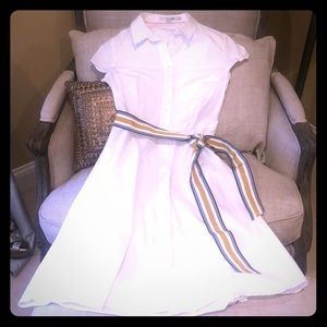 Chic White Summer Dress by Boden size 4
